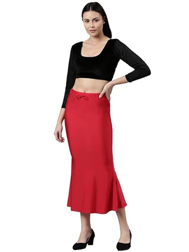 Image of Mehrang Stretchable Shimmer Saree Shapewear Petticoat for Women, Skirts for Women,Shape Wear Dress for Saree