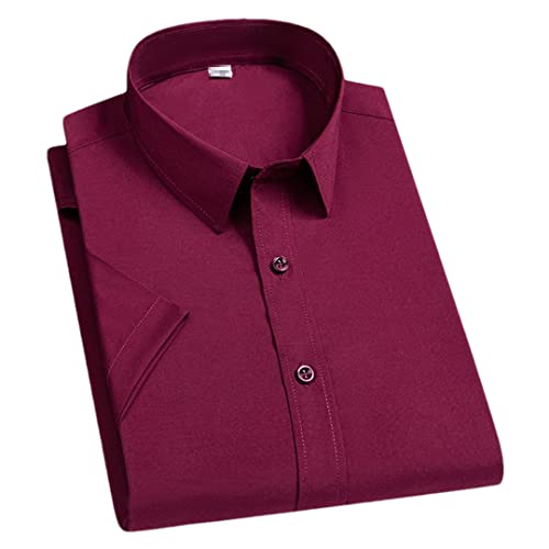Chemise manches courtes homme rouge M REHJJDFD confortable
