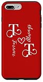 Installation facile T & T Initiales de couple, mariage, anniversaire, Mr & Mrs Coque pour iPhone 7 Plus/8 Plus
