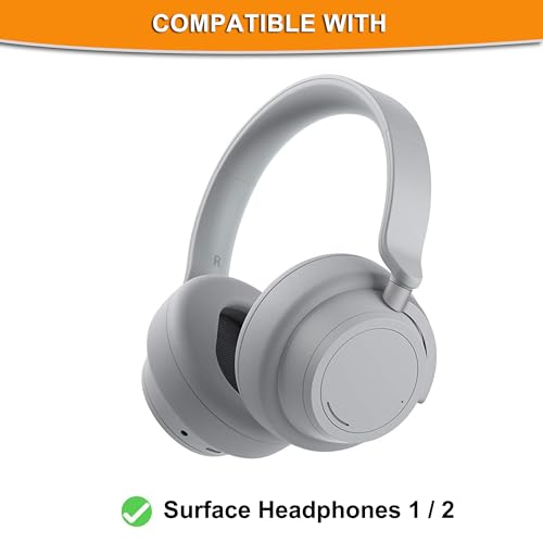 Almohadillas para auriculares defean, recambios compatibles con Microsoft Surface Headphones 1 y 2, espuma de aislamiento acústico de alta densidad, suaves de proteína miniatura 2