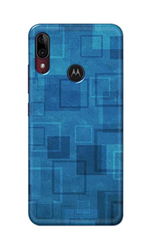 Image of Printed Hard Back Cover Case for Motorola Moto E6+ Plus | Moto E6s Back Cover (Plain Azure Blue) -1302