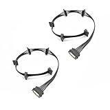 XCZZYB 2 Pack 15 Pin SATA to 5 SATA Power Splitter Extension Cable for HDD、SSD - 21 Inches