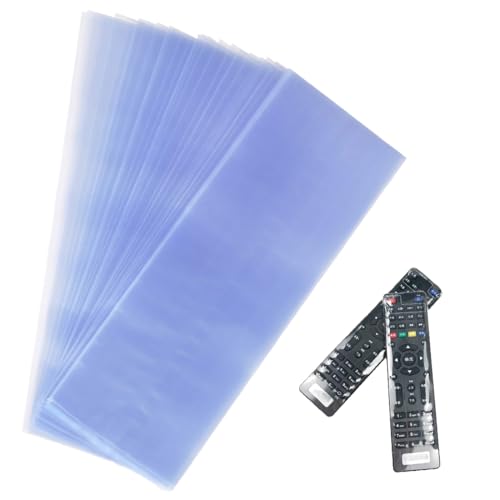 JUGUTA 50 Piezas Película Termorretráctil Transparente Para Funda Mando Tv,Funda Mando Tv,Funda Protectora Para Mando A Distancia,Bolsas Retráctiles Para Control Remoto De Tv Contra Polvo