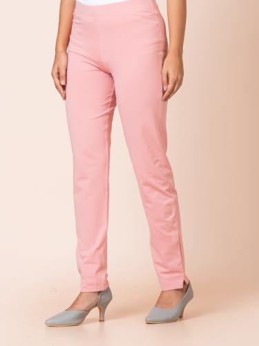 Image of Ruby Cotton Lyrcra Blend Copper Collection Straight Pants | Perfect Blend of Style and Comfort | Professional and Casual Wear #1