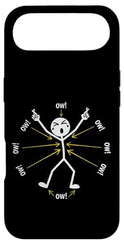 Ow Ow Ow Ow Stickman Figure Humorous Chronic Pain Awareness �X�}�z�P�[�X iPhone Air �p