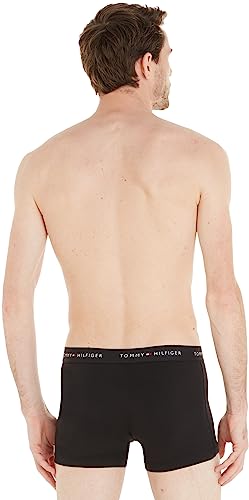 Tommy Hilfiger Herren Boxershorts Trunks Unterwäsche, Mehrfarbig (Grey Heather/Black/White), XL