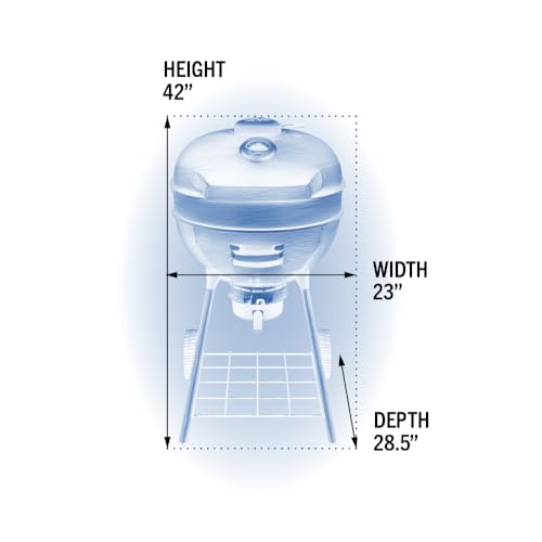 Napoleon PRO22 Charcoal Kettle Grill – 22-Inch Premium BBQ with Heavy-Duty Cast Iron Grates, Hinged Lid, Stainless Steel Heat Diffuser & Air Vents
