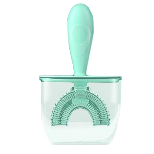 Gonweil 【1個セット】 子供用歯ブラシセット 360 度 U字型 - シリコンマウスピース型 1 歳〜8 歳対応 赤ちゃん・幼児・小学生用 乳歯専用 仕上げ磨き機能 ベビーブラシ 歯科推奨 はみがきセット (#03)