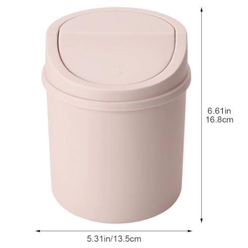 Mini caneca de basura con tapa para escritorio miniatura 3