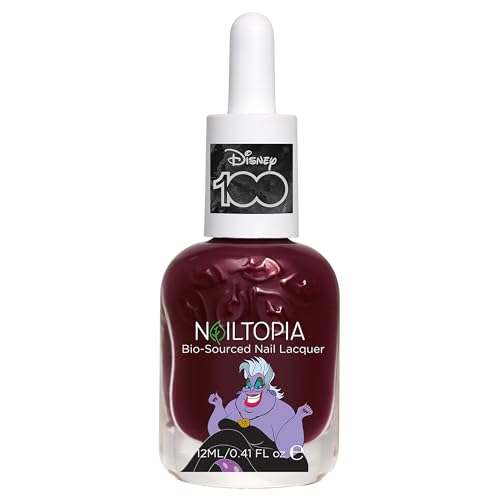 Nailtopia Bio-Sourced Chip Free Nail Lacquer Disney Collection Ursula 0.41 oz - All Natural - Vegan - Strengthening - Quick-Dry - Long Lasting - Cruelty-Free - Nail Polish