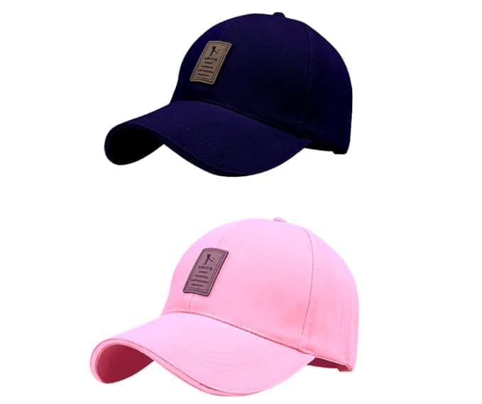 Image of rytoria Combo 3 Pcs Cap for Men and Women Unisex Cotton Caps Adjustable Strap Free Size Summer Sports Cricket Gym Dance
