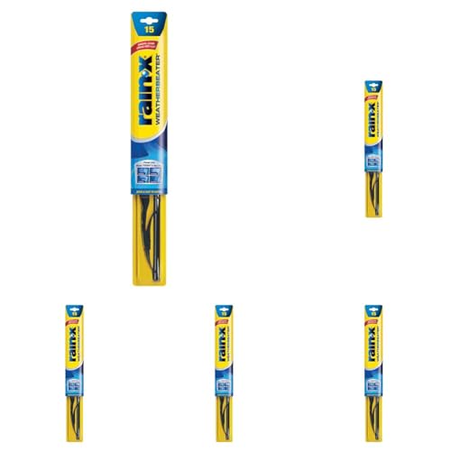Image of Rain-X RX30215 WeatherBeater Wiper Blades, Windshield Wipers, Automotive Replacement Windshield Wiper Blades That Meet Or Exceed OEM Quality And Durability Standards, 15 inch (Pack of 5)