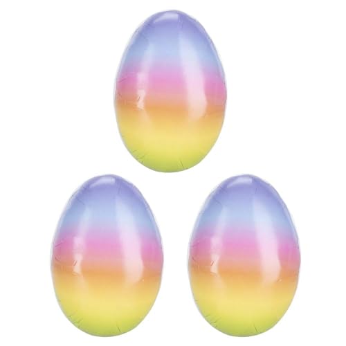 Ideen mit Herz Eier mit Farbverlauf | befüllbar | 3 Stück | Regenbogen | Oster-Überraschung | Frühling & Ostern | Deko | Geschenk | 9cm hoch