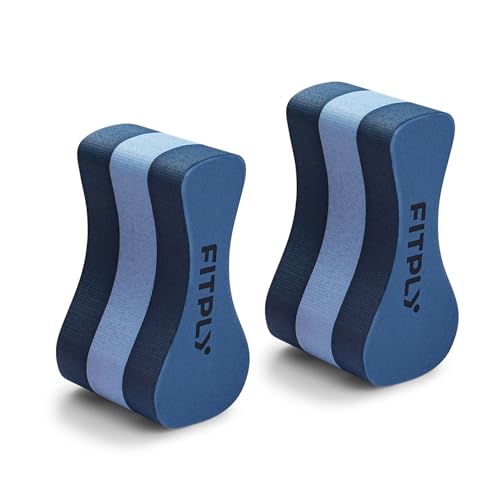 Fitply 2PCS Pull Buoy Swim Buoy - EVA 3-Layer Swimming Aid Pool Buoy for Lap Swim Training Perfect Swimming Buoy for Adults Kids and Beginners (Dark Blue)
