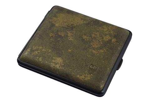 Preisvergleich Produktbild GERMANUS Zigarettenetui, Made in Germany, Grün Braun, 85 mm