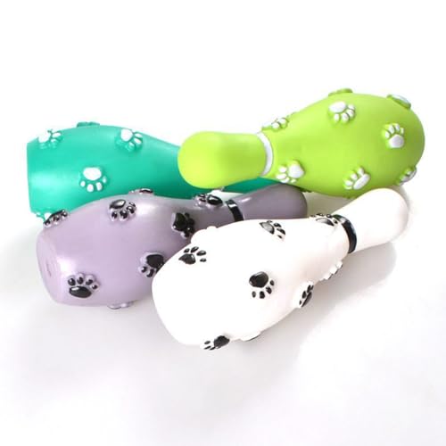 Kapmore Giocattolo da masticare per cani a forma di birillo, giocattolo interattivo divertente per la pulizia dei denti per cuccioli