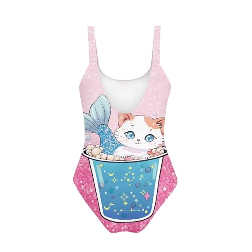 Image of Ystardream Teen Girls One Piece Swimsuit Beach Athletic Bathing Suits Quick Dry