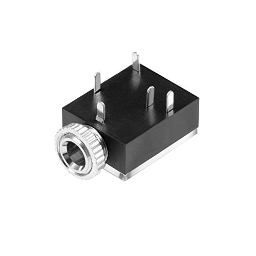uxcell 30Pcs Conector Estéreo 3.5mm 5 Pines Negro miniatura 1