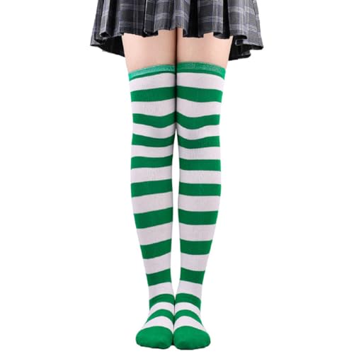 Long Socks Kids Girls Knee High Leg Warmer Striped Size 6-102