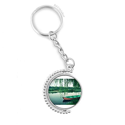 Porte-clés rotatif souvenir de lac idée cadeau originale pour anniversaire