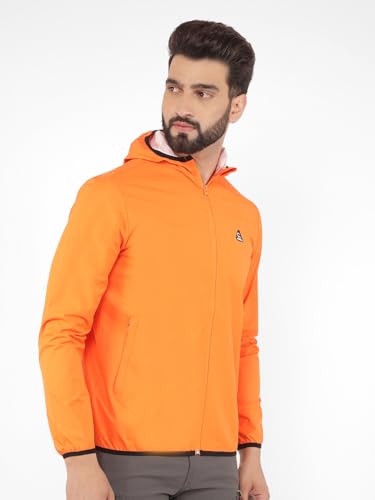 Image of GREENLANDS Windcheater GNL TRISH: Men's Reflective Windproof Jacket - NS Lycra, Breathable Mesh, Multiple Pockets, Adjustable Waist, Full Sleeves for Outdoor Adventures