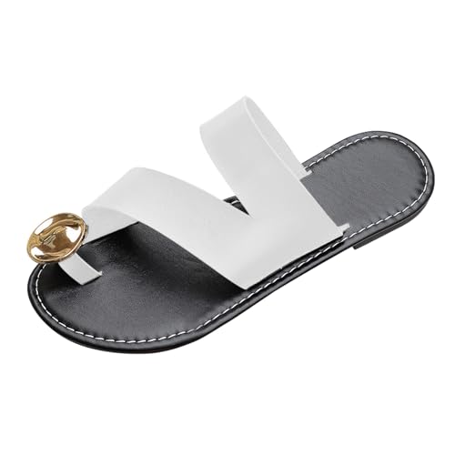 Generisch Zapatillas de estar por casa para mujer, sandalias de moda para la playa, sandalias vintage informales, antideslizantes, sandalias de punta abierta, sandalias de moda ligeras, chanclas para