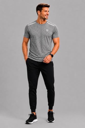 Image of Gym T Shirt for Man Half Sleeve | Quick Dry Sports Regular Fit Tshirt for Men | Breathable Gym Activewear Workout T Shirts for Men