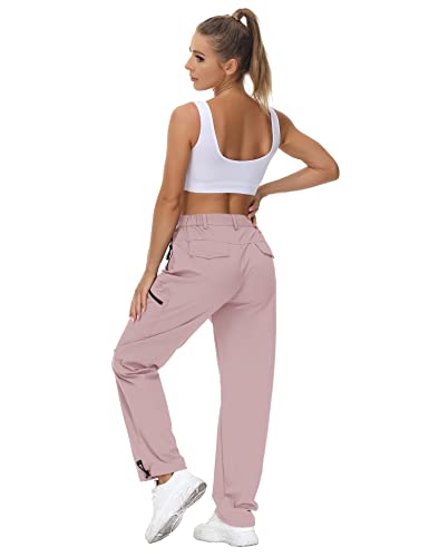 Vvk Women's Outdoor Hiking Pants Lightweight Quick Dry Water Resistant Mountain Trouser Dusty Pink Small #TOP4