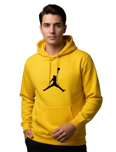 Image of BAGHADBILLO Men's & Women's Cotton Sweatshirt Hoodies with Pockets Solid Pattern Long Sleeves Hooded Neck Regular Fit and Standard Length