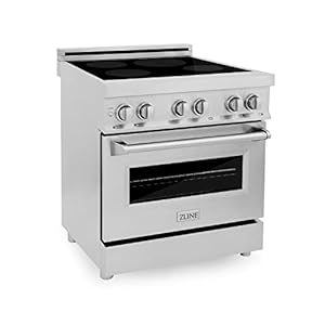 ZLINE 30″ 4.0 cu. ft. Induction Range with a 4 Element Stove and Electric Oven in Stainless Steel (RAIND-30)