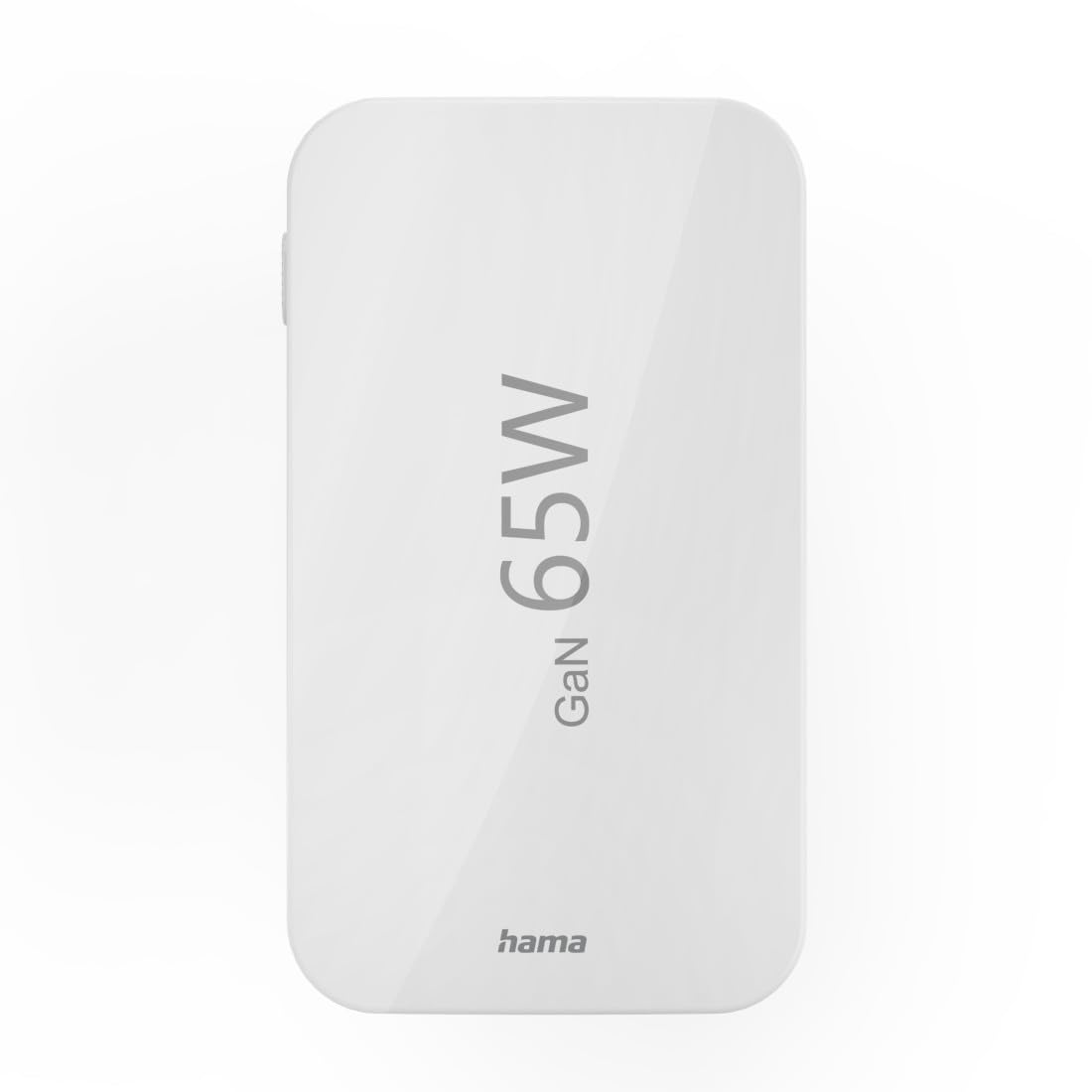 Hama - Cargador rápido USB-C de 65 W GAN de 3 Puertos (Corriente eléctrica, 2 x USB-C 65 W, 1 x USB-A 18 W, Mini Cargador PD Ultra Plano, Compacto y Plegable, Qualcomm Quick Charge, para PC