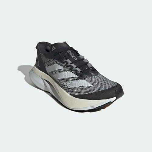 adidas Womens Adizero Boston 12 Black/White/Carbon 8