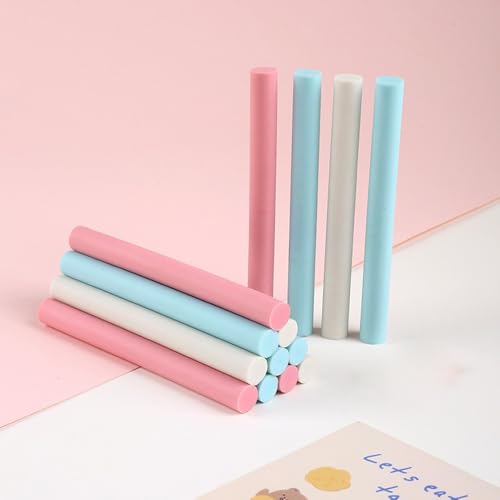 長い円筒形の消しゴム、8本の鉛筆消しゴムスティック。筆記、描画、学校用品、クリーンイレーザー(色はランダム)。