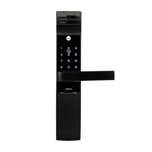 Yale YDM 7116 Smart Door Lock with Biometric, Pin, RF Card, Bluetooth, Mechanical Keys & App Enabled Access, WiFi Optional, Color- Matt Black