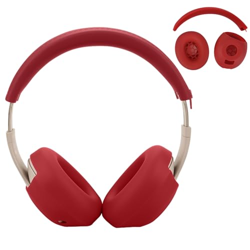 Adhiper Fundas de silicona y accesorios de funda diseñados para auriculares inalámbricos Beats Studio Pro, 2 juegos mejorados de fundas para auriculares con fundas para orejas de una pieza y funda