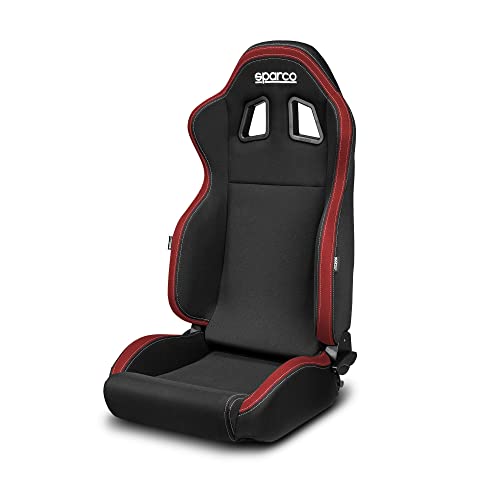 Sparco Sport Seat R100 MY22 Black/Red (Reclinable)