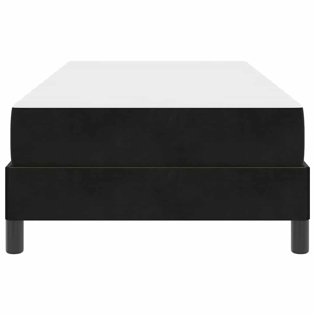 IKAYAA Letto Singolo 100x200 con Materasso e Rete a doghe Letto Singolo Imbottito Struttura Letto Letto per Ragazzi -Nero-100 x 200 cm