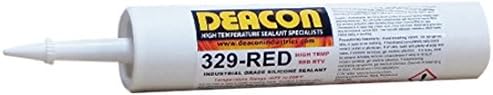 329-RED Red High Temperature Rubber Sealant, -60 Degree F to 600 Degree F, 10.3 oz. Tube (Pack of 12)