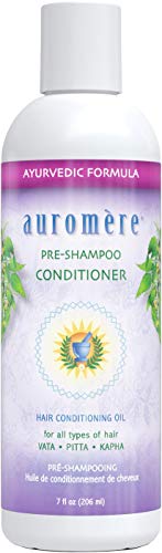 Auromere Ayurvedic Pre-Shampoo Conditioner - All Natural Hair Conditioning Oil for All Types of Hair w/Sesame Oil, Coconut Oil, Ginger Lily, Castor Leaf, Exctracts of Neem and More - 7 fl oz