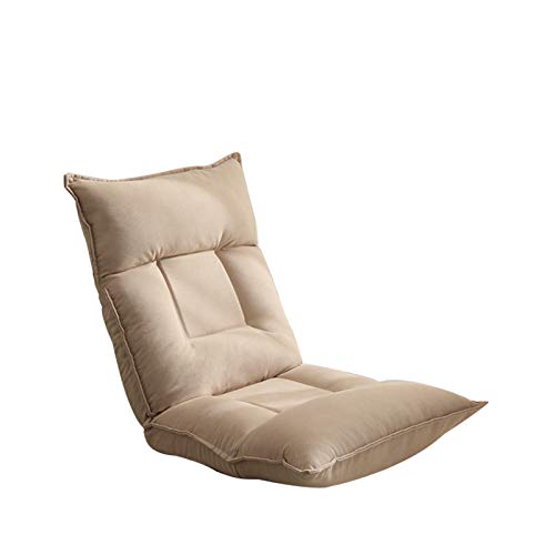 Fauteuil de jeu inclinable portable beige pour lecture et sessions de méditation