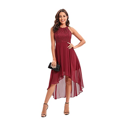 Odizli Kleid Festlich Damen Elegant Sexy Neckholder Spitze Vokuhila...