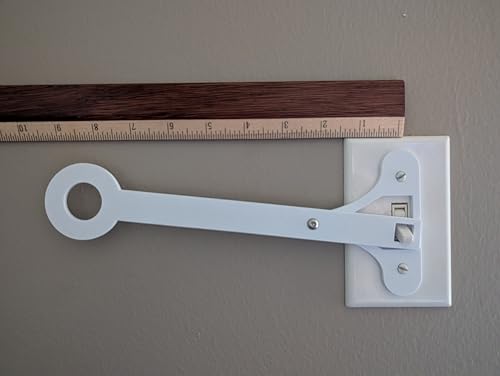Original Horizontal Light Switch Extender - Made in USA - Single Switch (White (Cool) - Standard (9.25))
