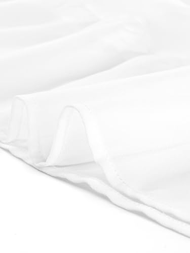 Image of Seta T Women's Summer Chiffon Dresses Smocked V Neck Flutter Short Sleeve Flowy Casual Dress with Pockets