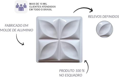 Kit 4 Forma 3d Molde Placa para Gesso 30x30 Pronta Entrega 1.5mm