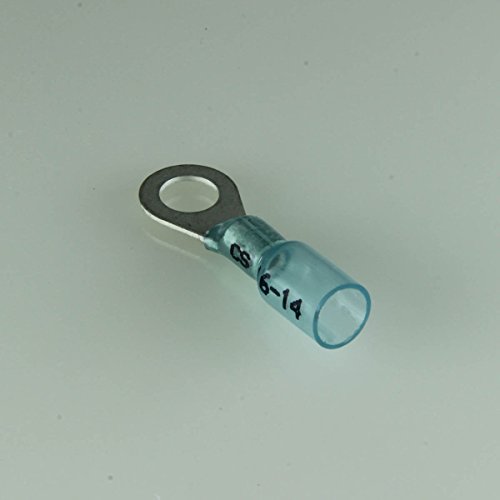 16-14 Ga. Heavy Duty Heat-Shrink Ring Terminals, 1/4
