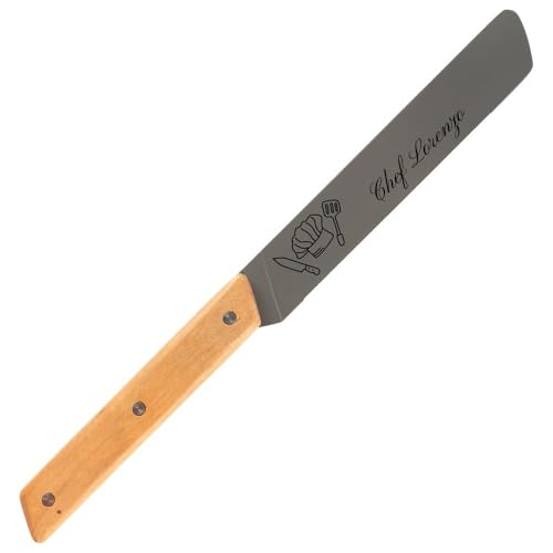 Ocadeau Cuchillo para mantequilla grabado - Espátula de acero inoxidable con mango de madera personalizado - Texto grabado en este cuchillo para mantequilla personalizable