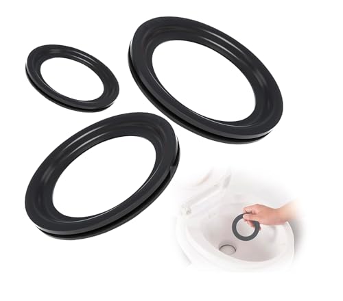Image of RV 385311658 RV Toilet Flush Ball Seal Replacement RV Accessories Flush Ball Gaskets for Dometi 300 /310 /320 Toilet Seal Gasket Kit, R-V Toilets - Ideal Flush Ball Gaskets2-Pack, VR003