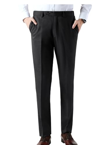 Surciruit Men‘s Linen Slim Fit Dress Pants Lightweight Breathable Flat