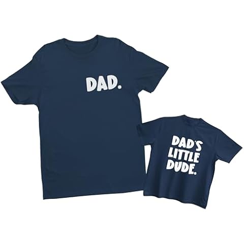 Baby Be Mine DAD. T-Shirt for Matching dad & Little Dude Shirt Set/Navy XL Cover