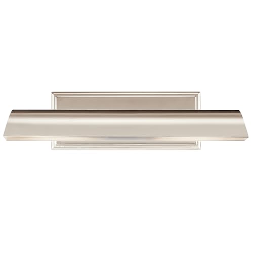 Image of Kichler Carston 2-Light Picture Light, Updated Traditional Light in Polished Nickel, for Framed Art, Mirror or Built-in Shelving (4.75 inch x 18.25 inch), 52685PN